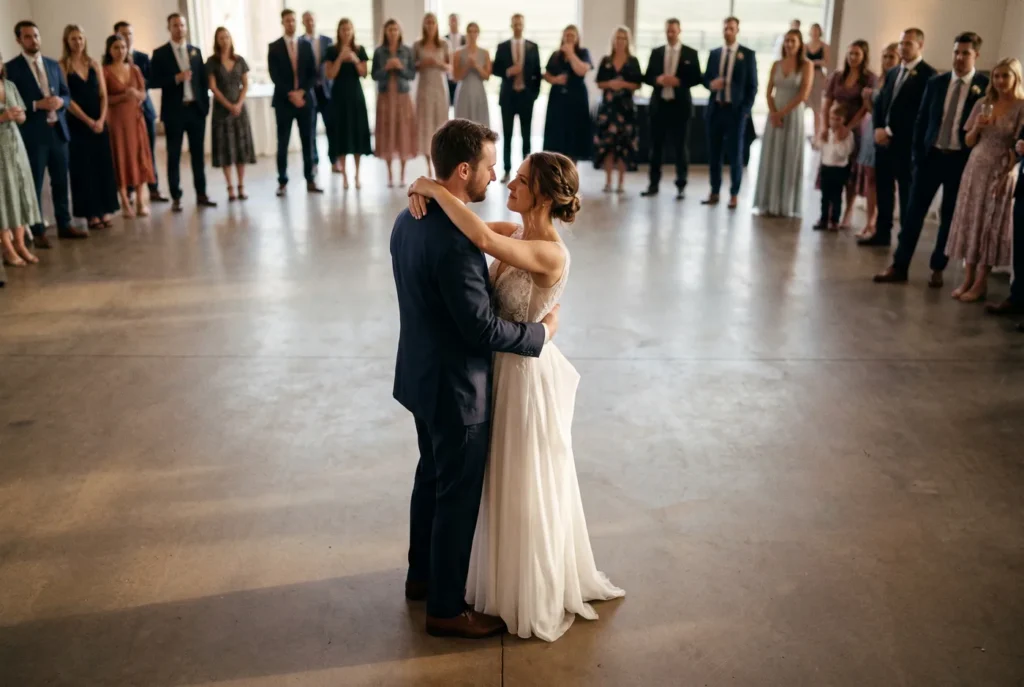 First dance on the 1,400 square foot floor at Depot Square Events